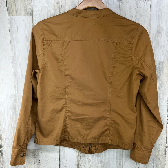 Maurices Criss Cross Lace Shoulder Lightweight Brown Jacket Womens Large - Picture 5 of 6